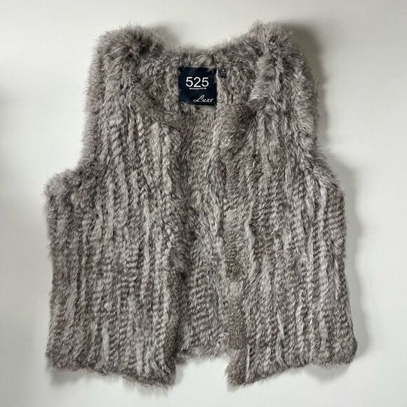 525 America Luxe Genuine Rabbit Fur Vest Small - Picture 4 of 9